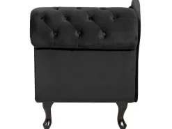 Chaise longue versione destra NIMES Velluto Nero