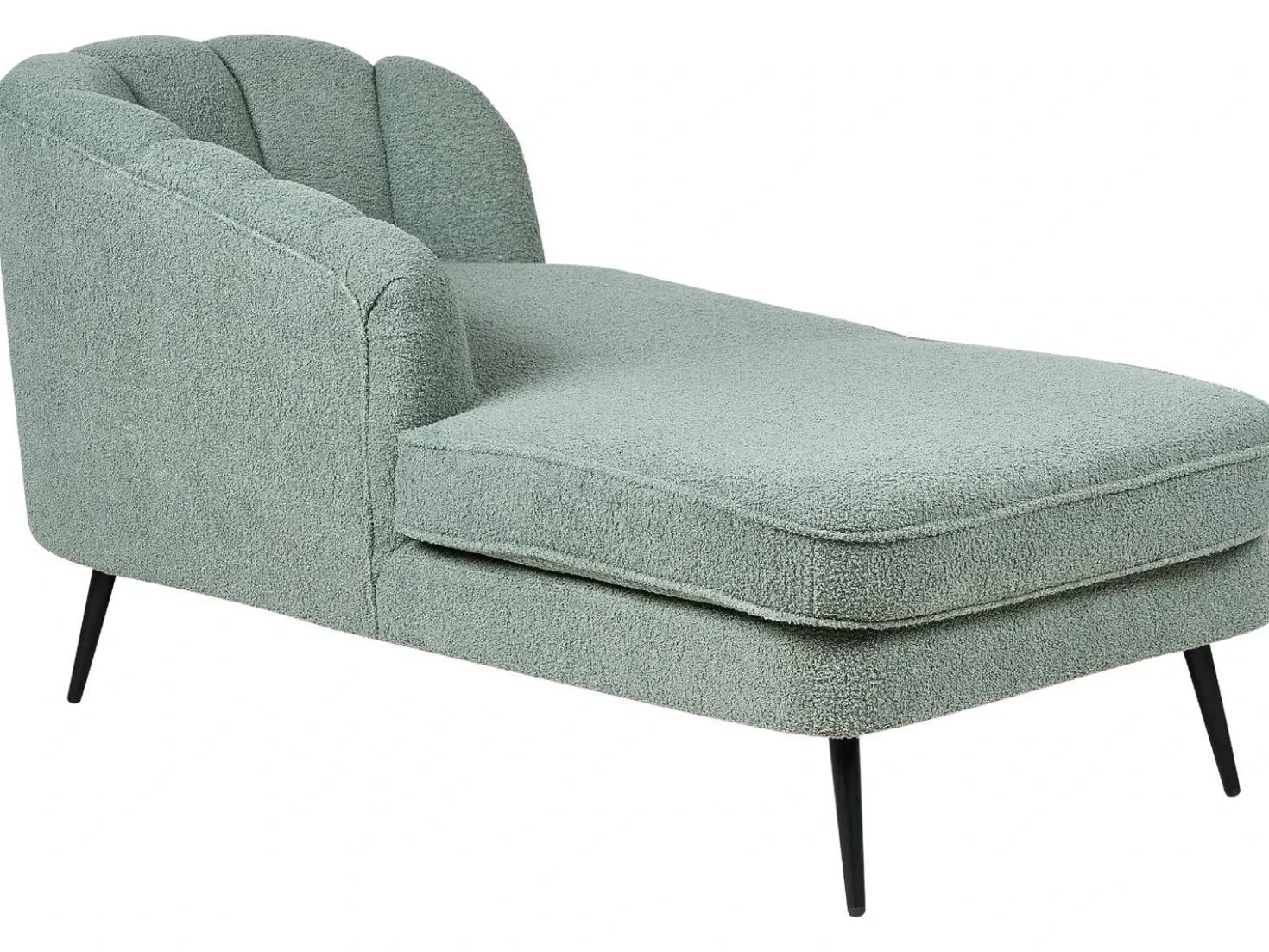Chaise longue versione destra ALLIER Bouclé Verde
