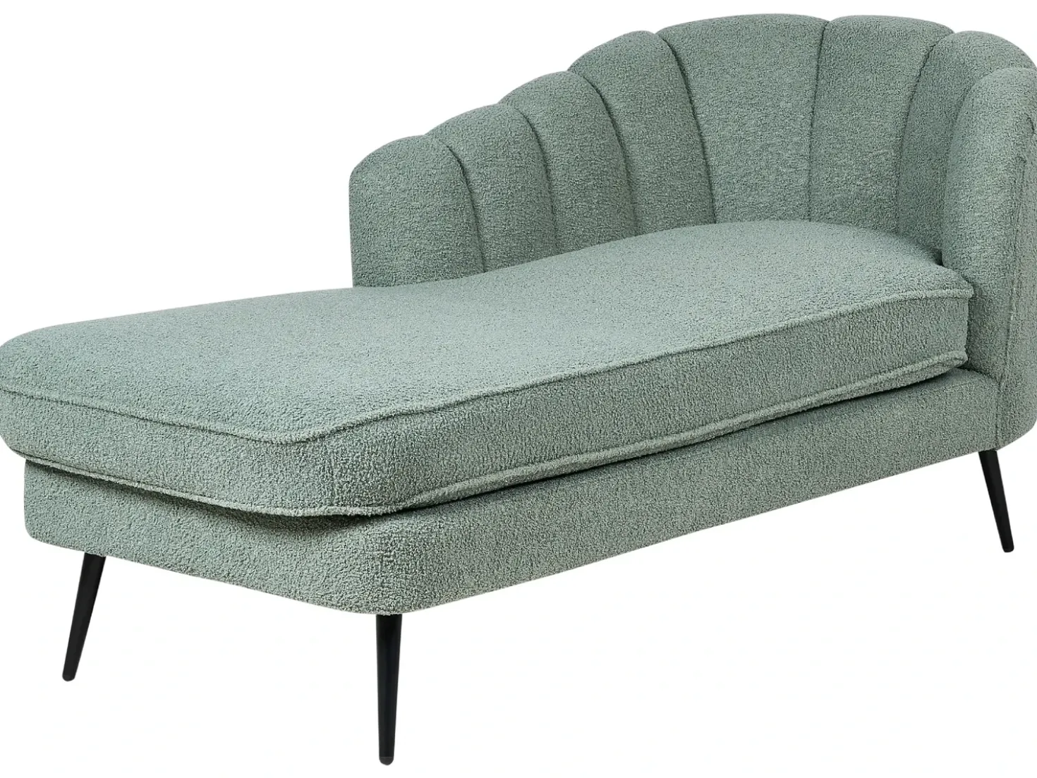 Chaise longue versione destra ALLIER Bouclé Verde