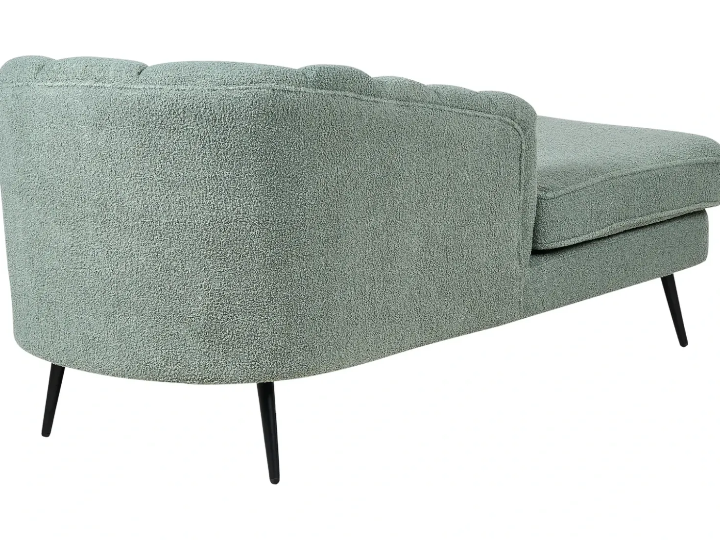 Chaise longue versione destra ALLIER Bouclé Verde