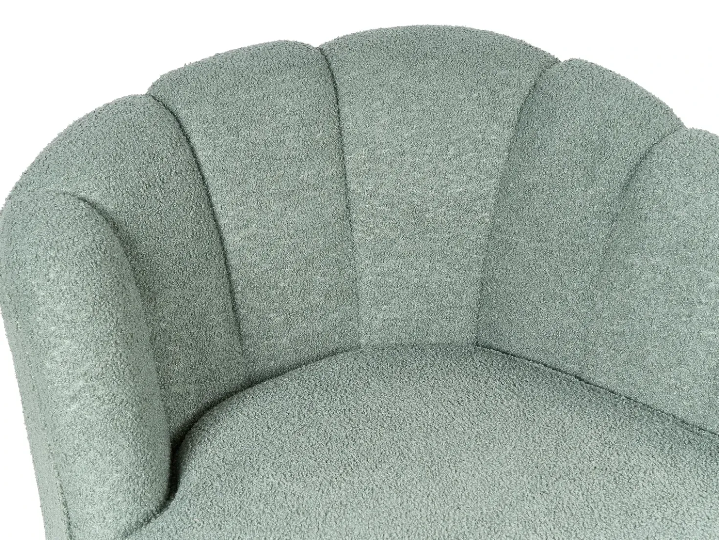 Chaise longue versione destra ALLIER Bouclé Verde