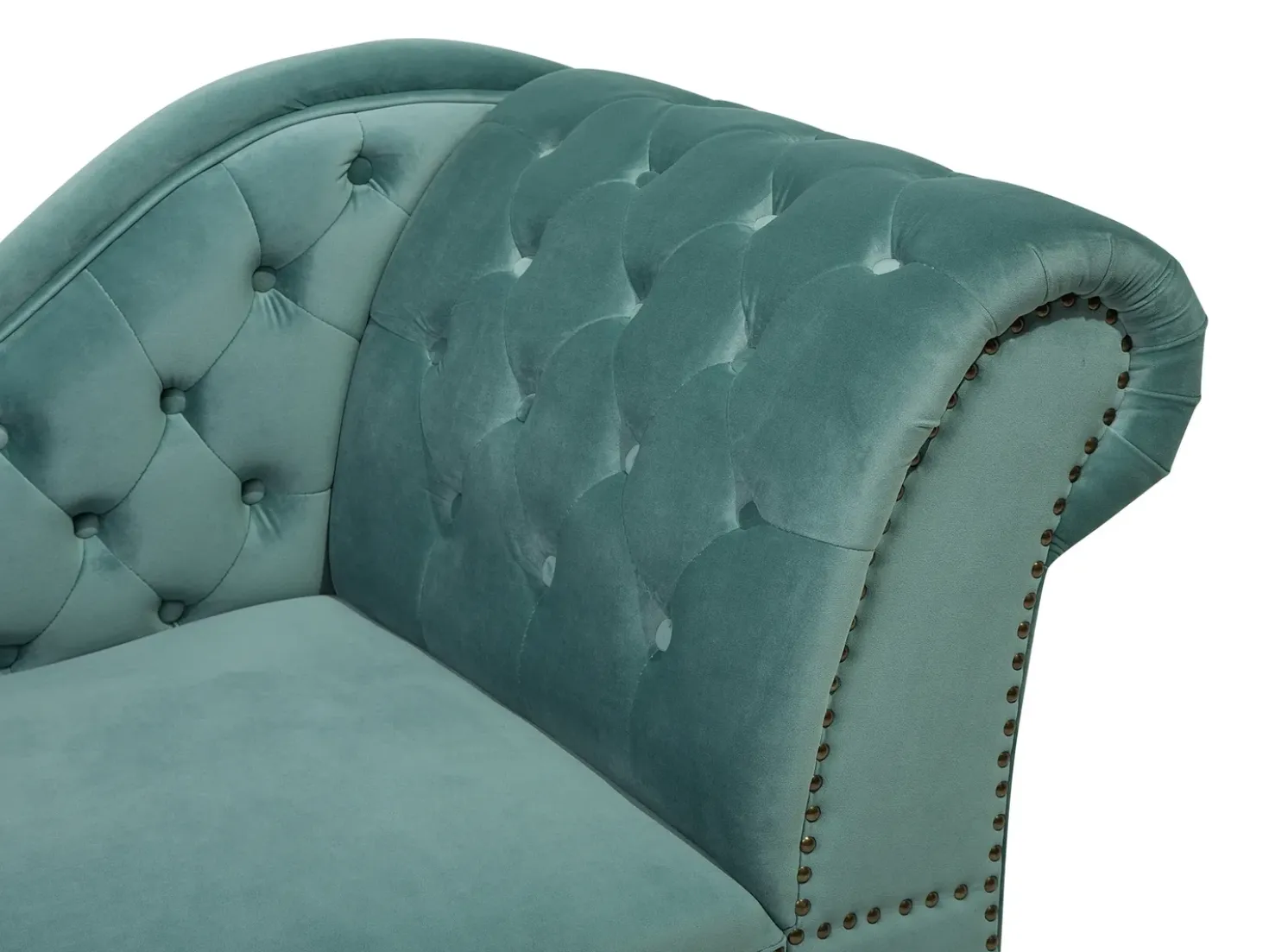 Chaise longue versione destra NIMES Velluto Verde menta