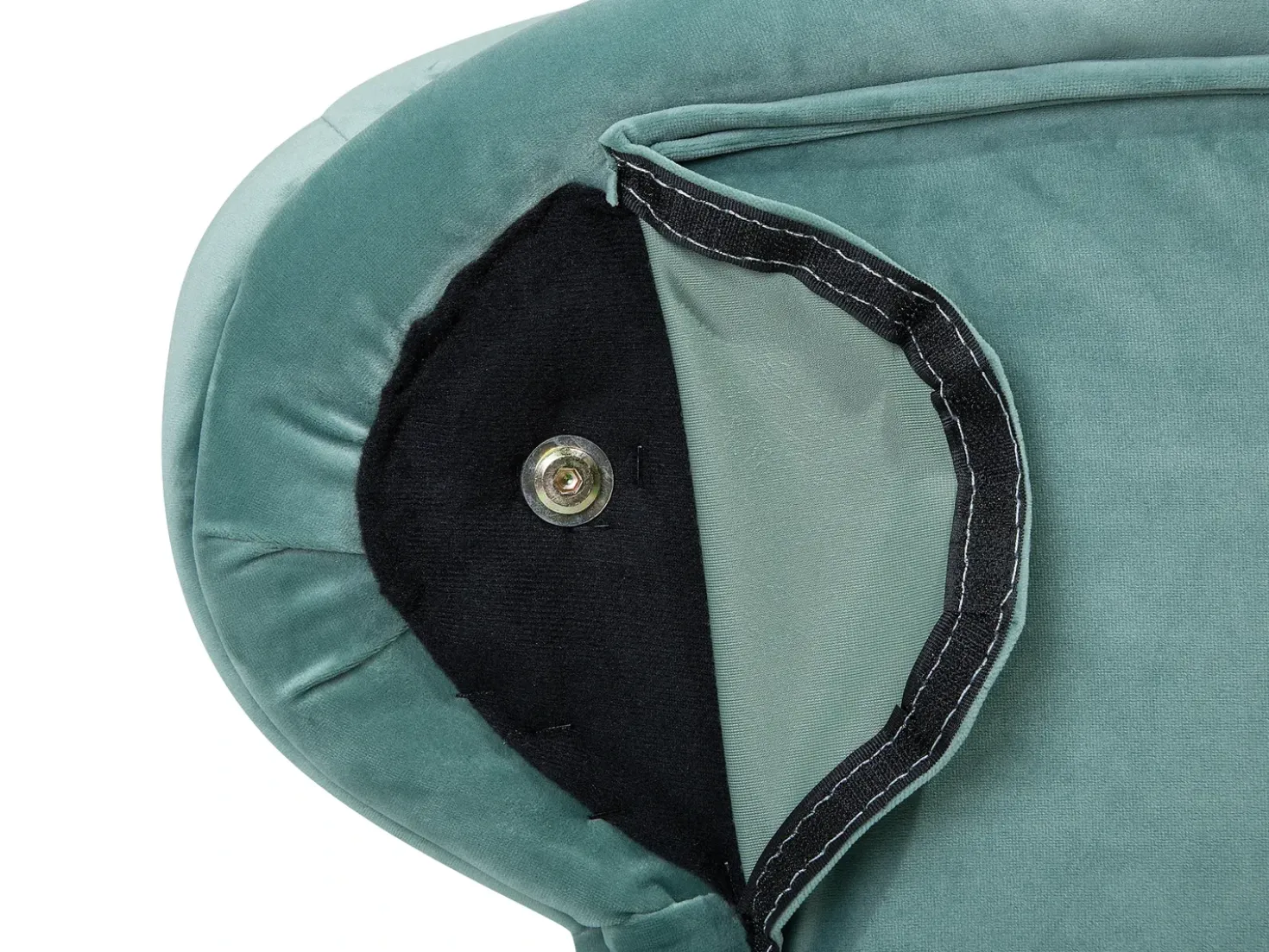 Chaise longue versione destra NIMES Velluto Verde menta