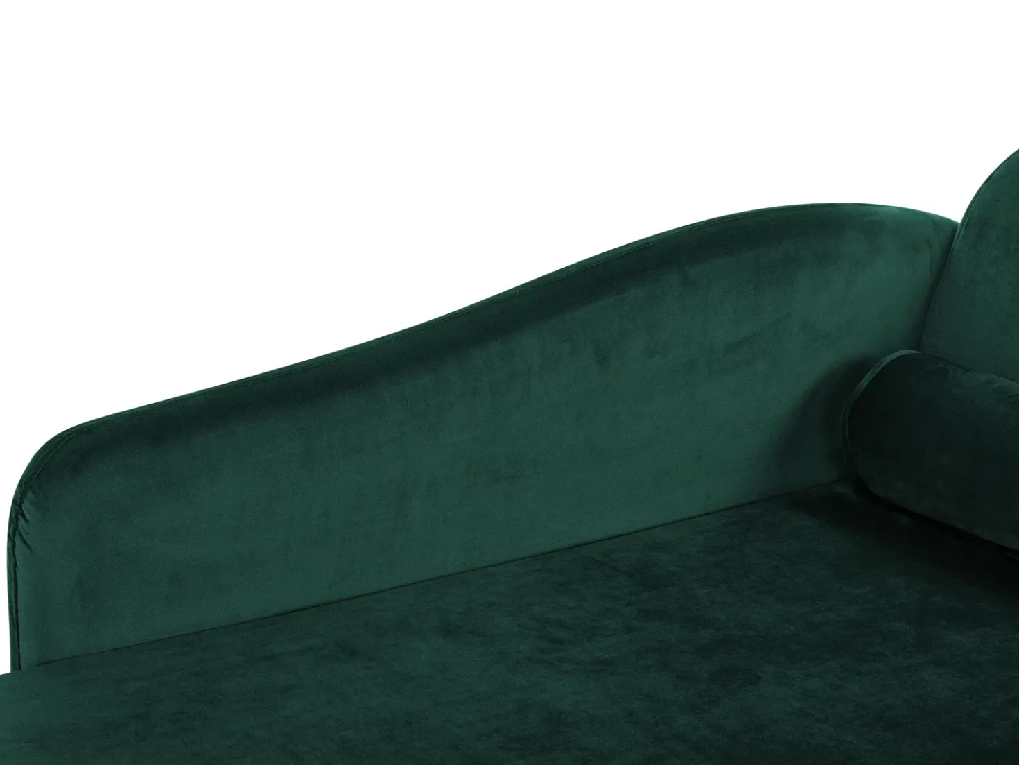 Chaise longue versione destra LUIRO Velluto Verde scuro con contenitore