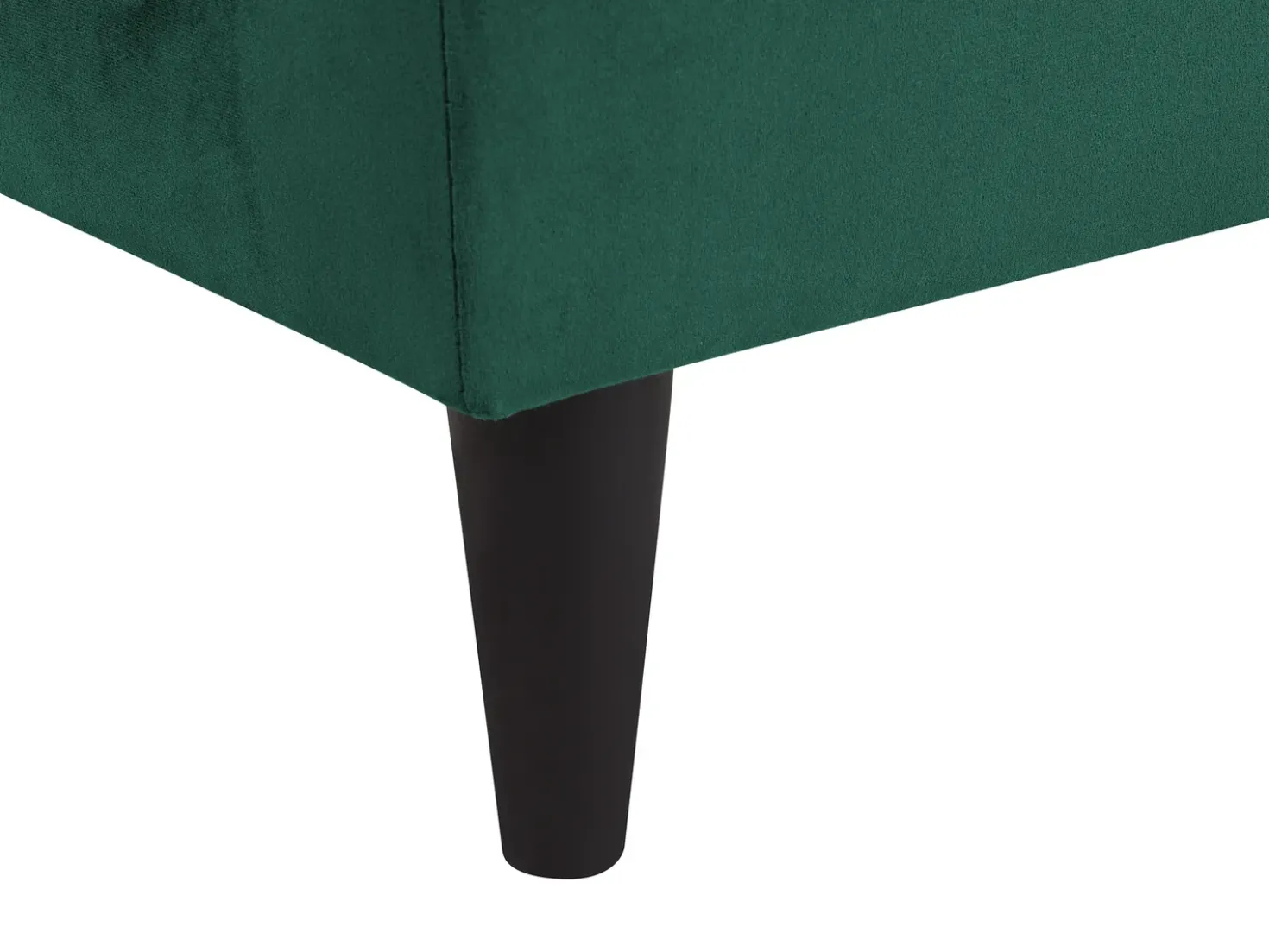 Chaise longue versione destra LUIRO Velluto Verde scuro con contenitore
