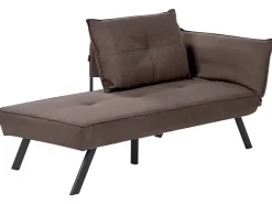 Chaise longue versione destra ROCAMADOUR Tessuto Marrone