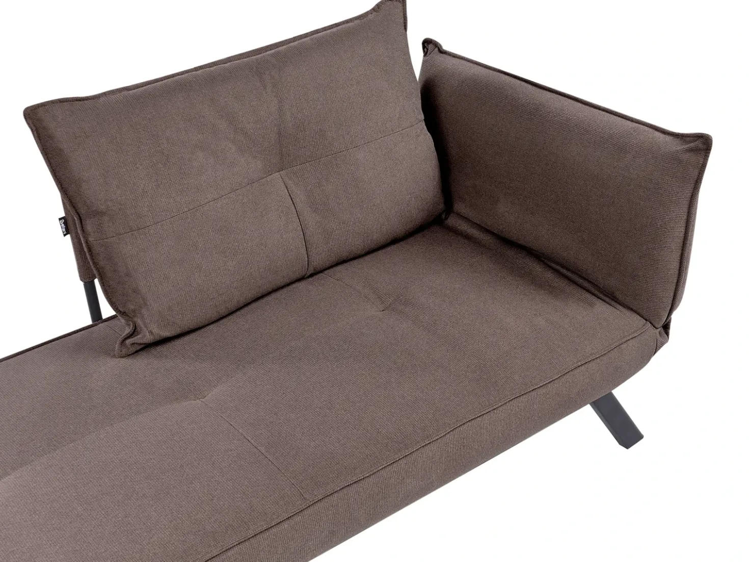 Chaise longue versione destra ROCAMADOUR Tessuto Marrone