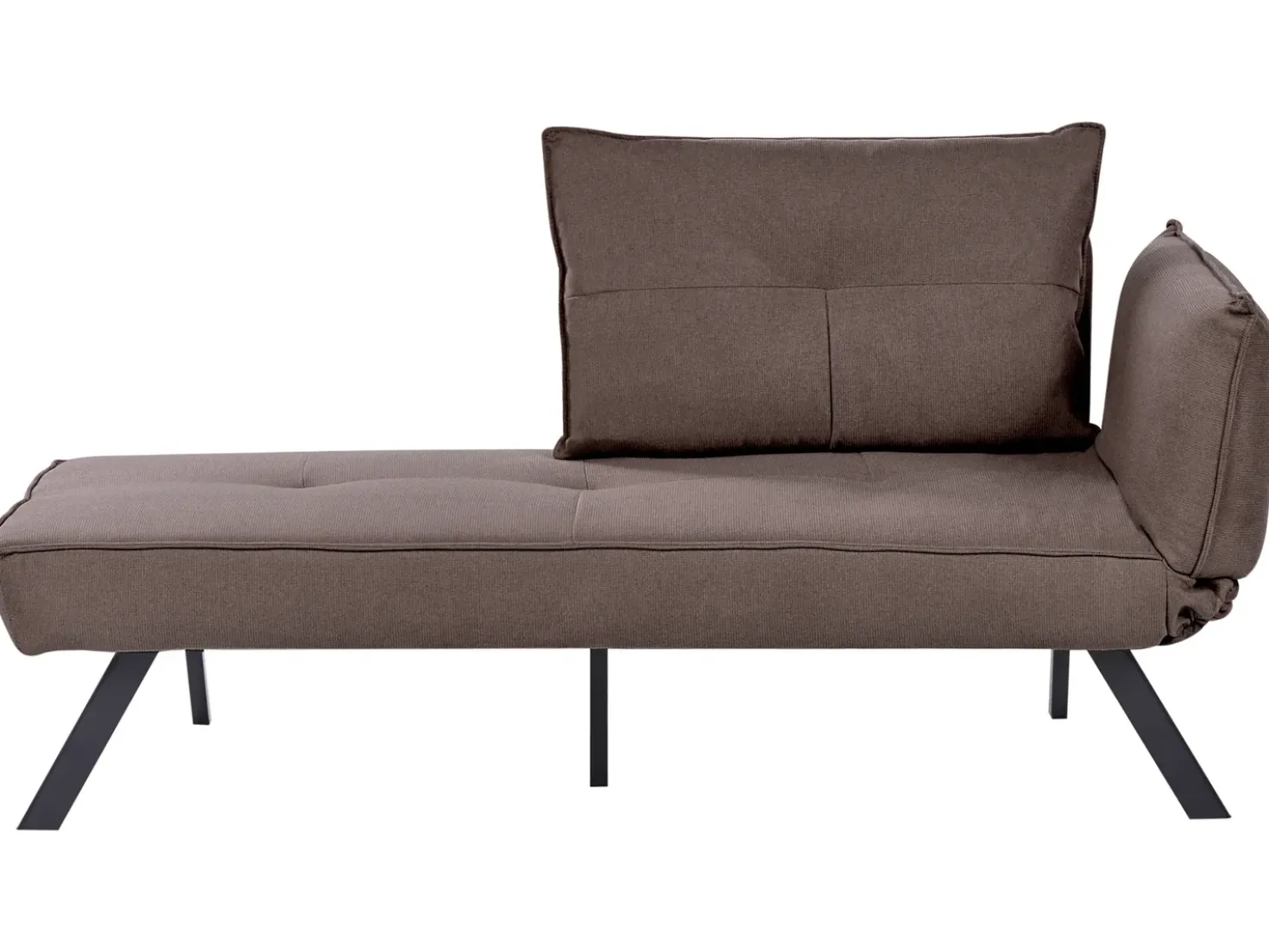 Chaise longue versione destra ROCAMADOUR Tessuto Marrone