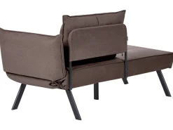 Chaise longue versione destra ROCAMADOUR Tessuto Marrone