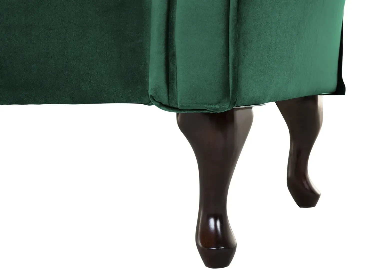 Chaise longue versione destra LATTES Velluto Verde scuro