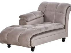 Chaise longue versione destra LORMONT Tessuto Tortora