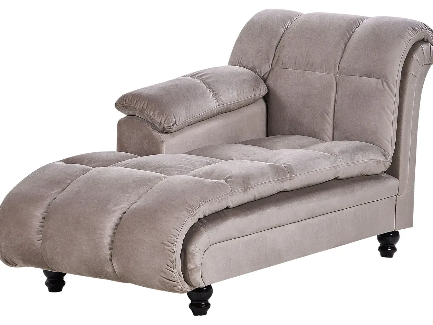 Chaise longue versione destra LORMONT Tessuto Tortora
