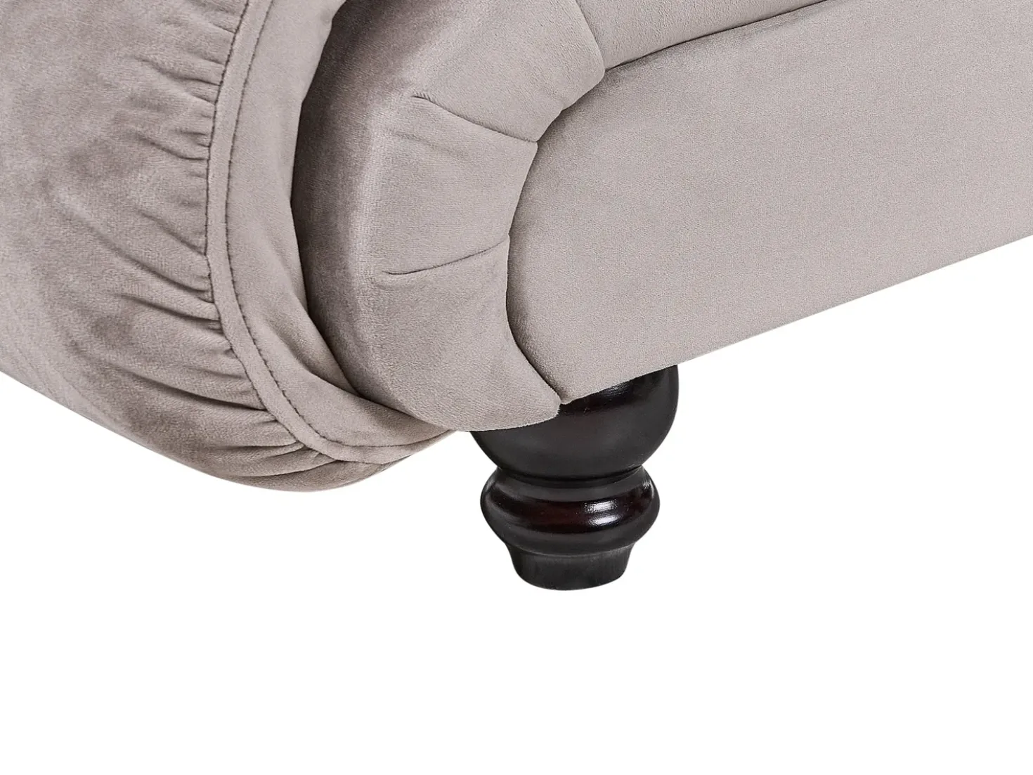 Chaise longue versione destra LORMONT Tessuto Tortora