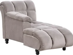 Chaise longue versione destra LORMONT Tessuto Tortora