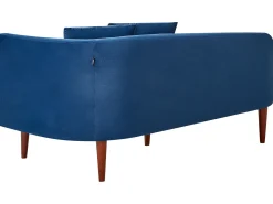 Chaise longue versione destra CHAUMONT Velluto Blu marino