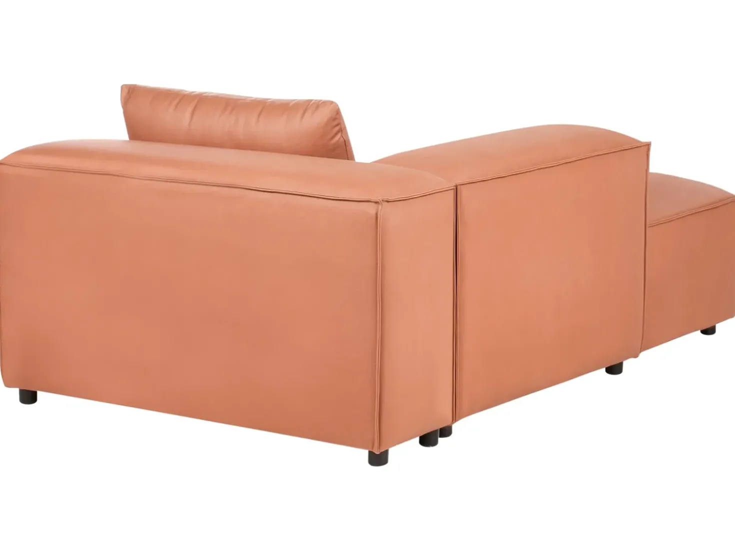 Chaise longue versione destra BRANDE Tessuto Marrone dorato