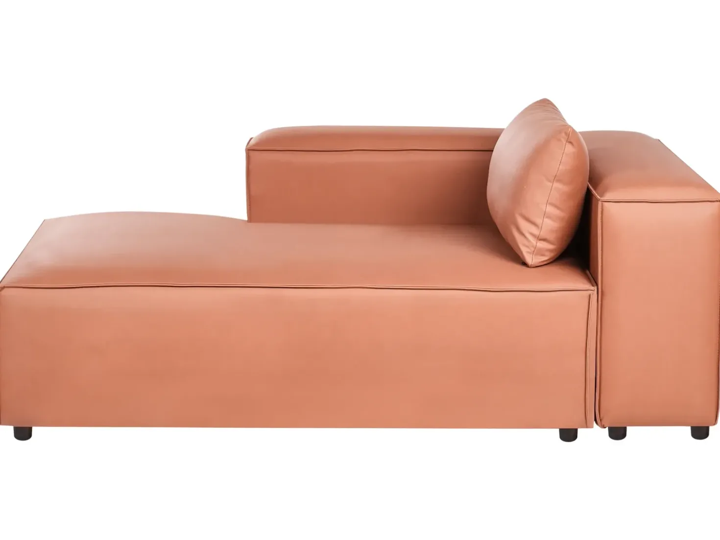 Chaise longue versione destra BRANDE Tessuto Marrone dorato
