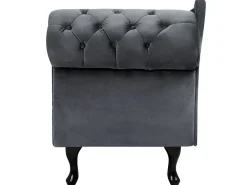 Chaise longue versione destra NIMES Velluto Grigio