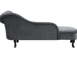 Chaise longue versione destra NIMES Velluto Grigio