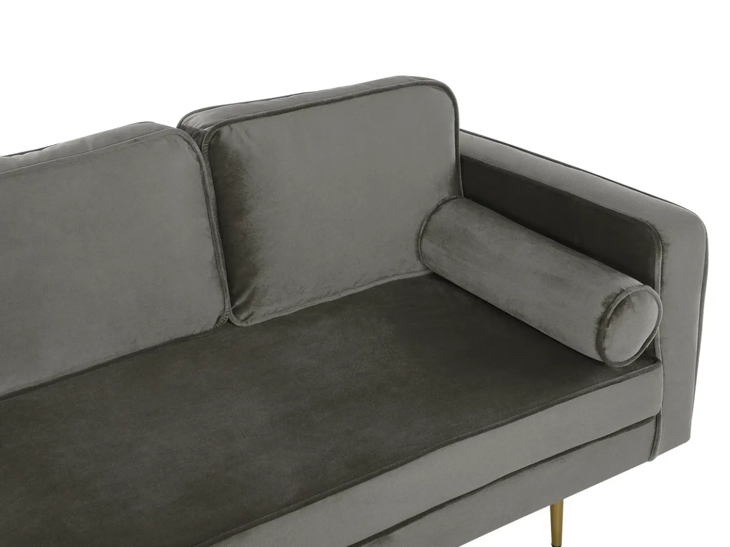 Chaise longue versione destra MIRAMAS Velluto Tortora