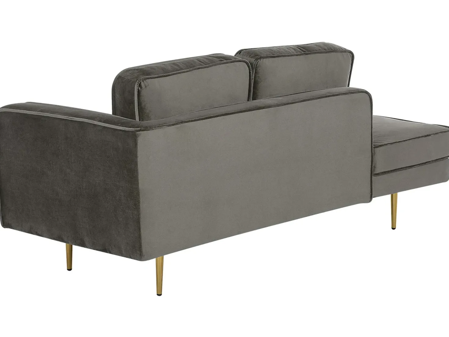 Chaise longue versione destra MIRAMAS Velluto Tortora