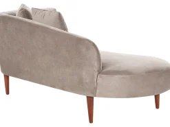 Chaise longue versione destra CHAUMONT Velluto Tortora