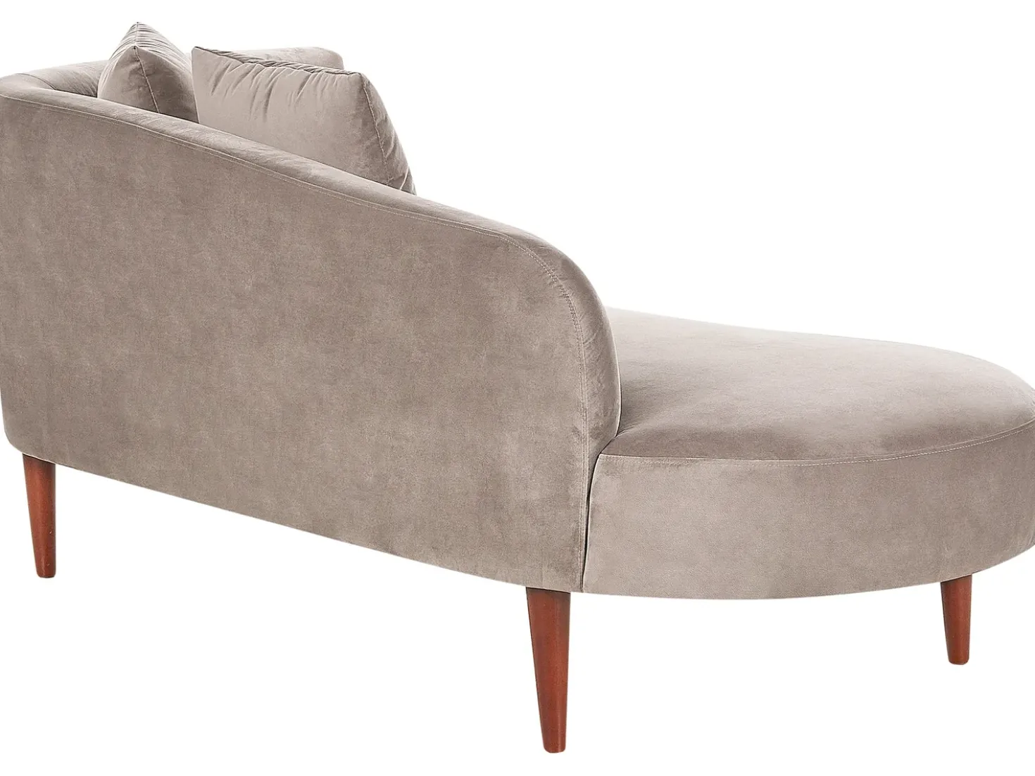 Chaise longue versione destra CHAUMONT Velluto Tortora
