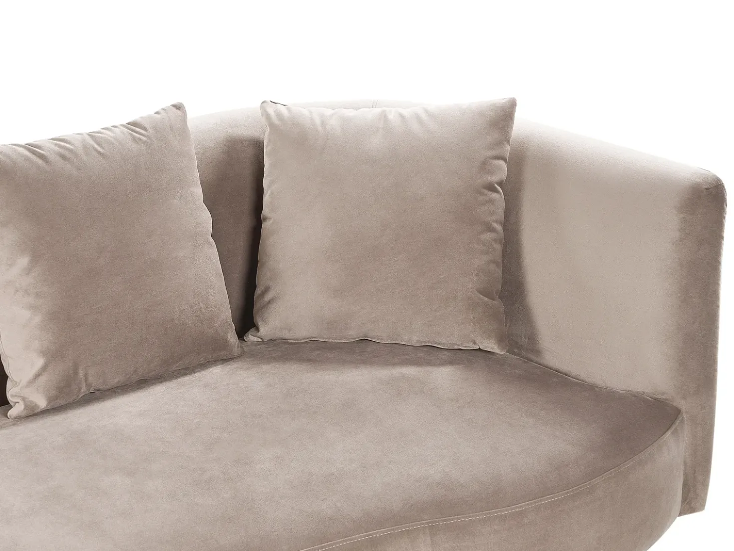 Chaise longue versione destra CHAUMONT Velluto Tortora