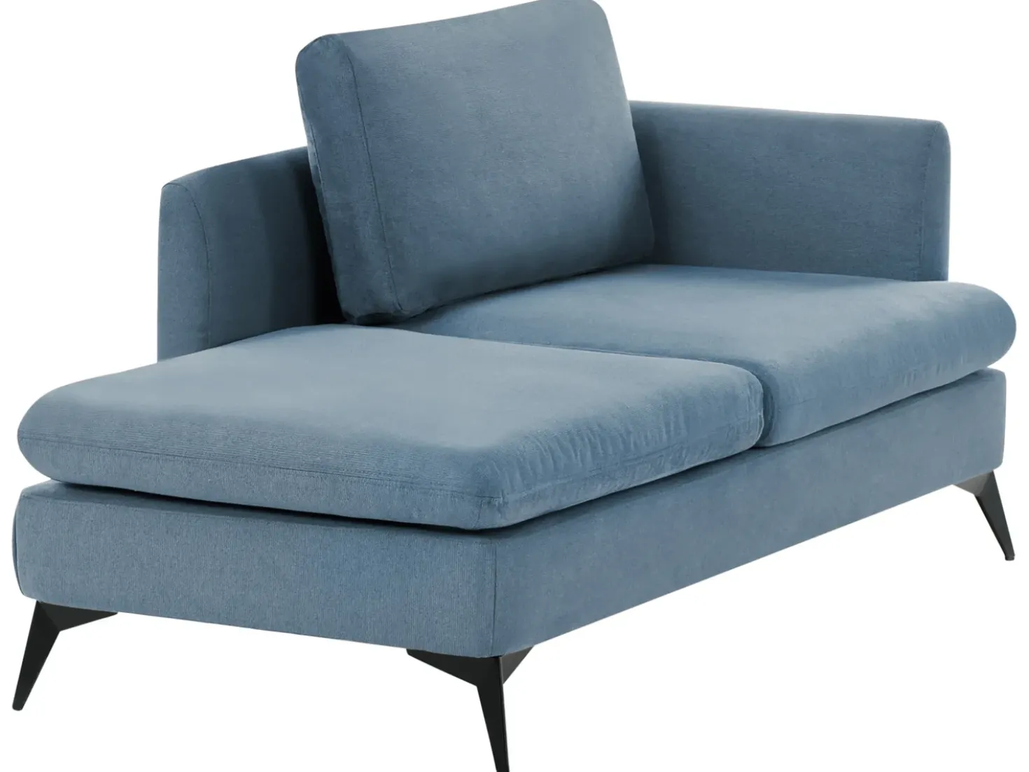 Chaise longue versione destra SIEVOZ Tessuto Blu