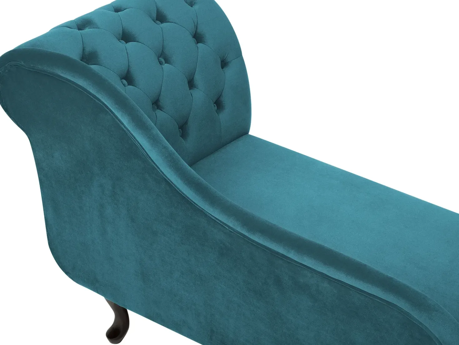 Chaise longue versione destra NIMES Velluto Foglia di tè