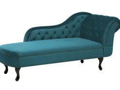 Chaise longue versione destra NIMES Velluto Foglia di tè