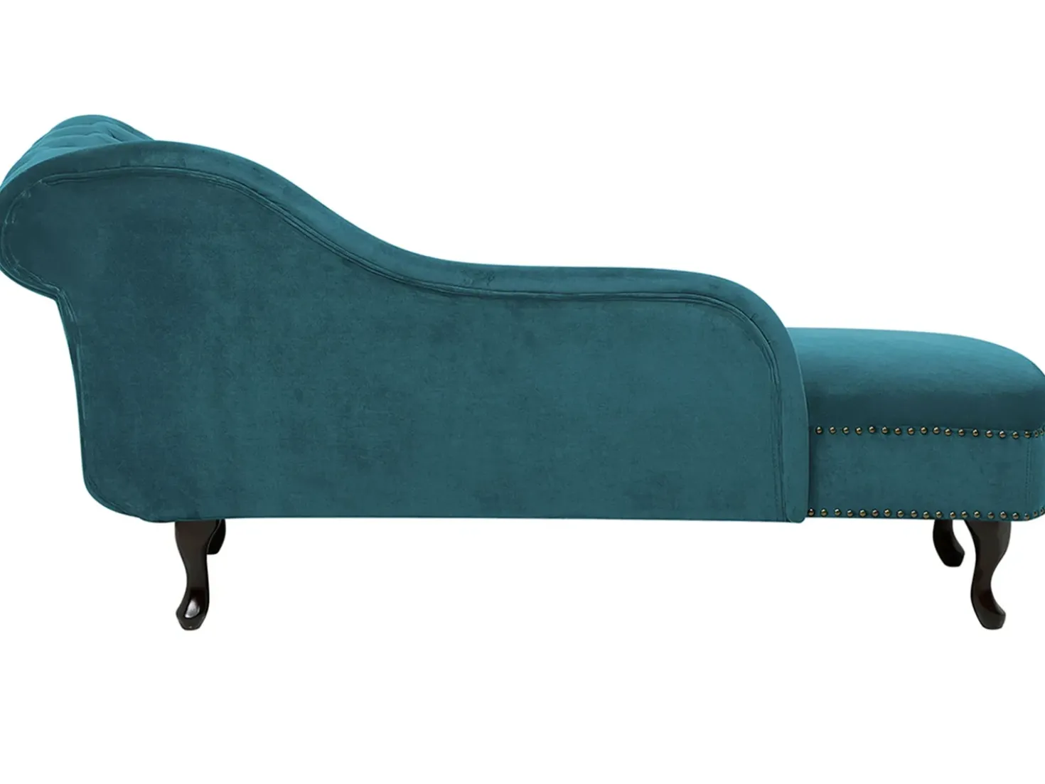Chaise longue versione destra NIMES Velluto Foglia di tè