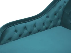 Chaise longue versione destra NIMES Velluto Foglia di tè