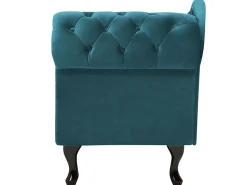 Chaise longue versione destra NIMES Velluto Foglia di tè