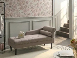 Chaise longue versione destra YVOIRE Tessuto Tortora