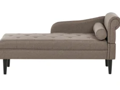 Chaise longue versione destra YVOIRE Tessuto Tortora