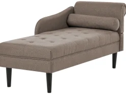 Chaise longue versione destra YVOIRE Tessuto Tortora
