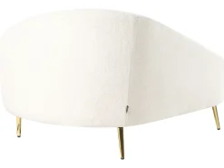 Chaise longue versione destra VALREAS Bouclé Bianco sporco