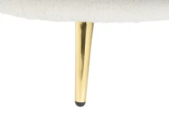Chaise longue versione destra VALREAS Bouclé Bianco sporco