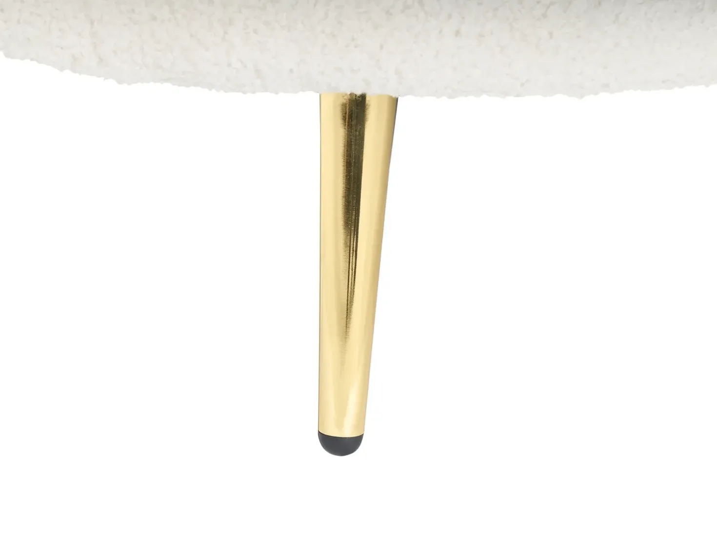 Chaise longue versione destra VALREAS Bouclé Bianco sporco