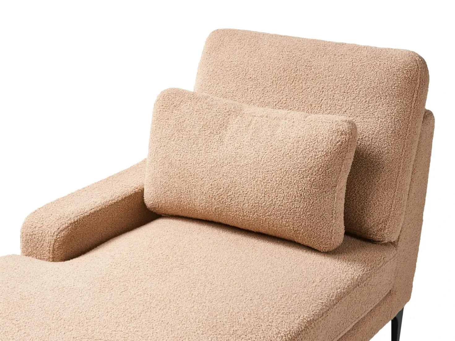 Chaise longue versione destra EWRON Bouclé Beige sabbia