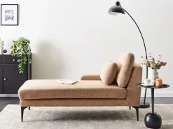 Chaise longue versione destra EWRON Bouclé Beige sabbia