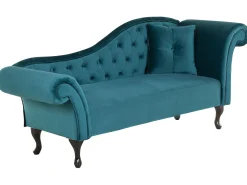 Chaise longue versione destra LATTES Velluto Foglia di tè