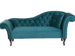 Chaise longue versione destra LATTES Velluto Foglia di tè
