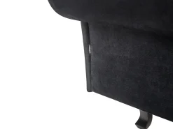 Chaise longue versione destra LATTES II Velluto Nero con cuscino