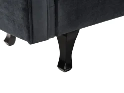 Chaise longue versione destra LATTES II Velluto Nero con cuscino