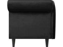 Chaise longue versione destra LUIRO Velluto Nero con contenitore