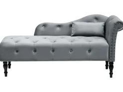 Chaise longue versione destra IVRY Velluto Grigio