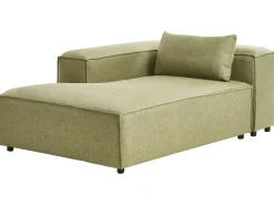 Chaise longue versione destra BRANDE Tessuto Verde chiaro