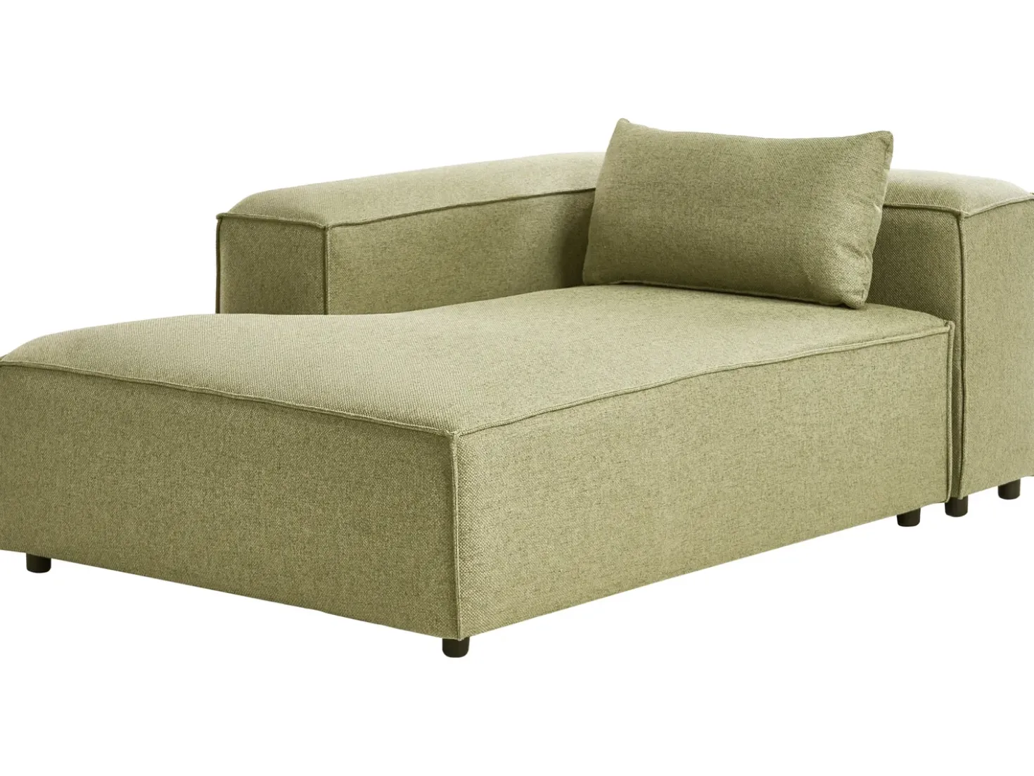 Chaise longue versione destra BRANDE Tessuto Verde chiaro